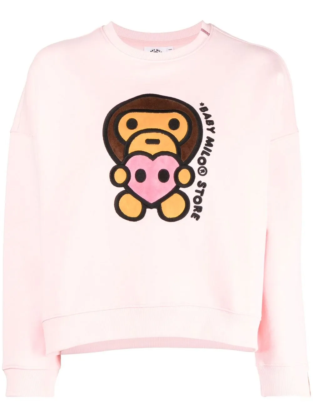 *BABY MILO® STORE BY *A BATHING APE® sweat à logo imprimé - Rose Top Merken Winkel