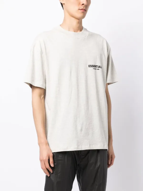 FEAR OF GOD ESSENTIALS logo-print Cotton T-shirt | Grey | FARFETCH