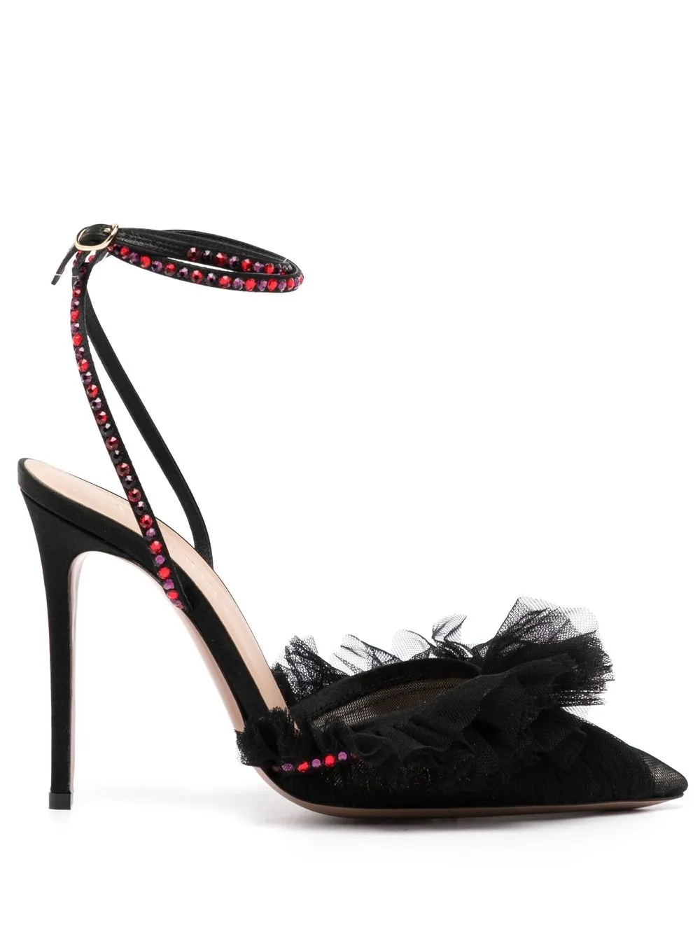 

Andrea Wazen Franca 100mm tulle sandals - Black