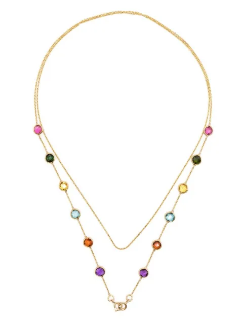 Swayta sha 18kt yellow gold gemstone necklace