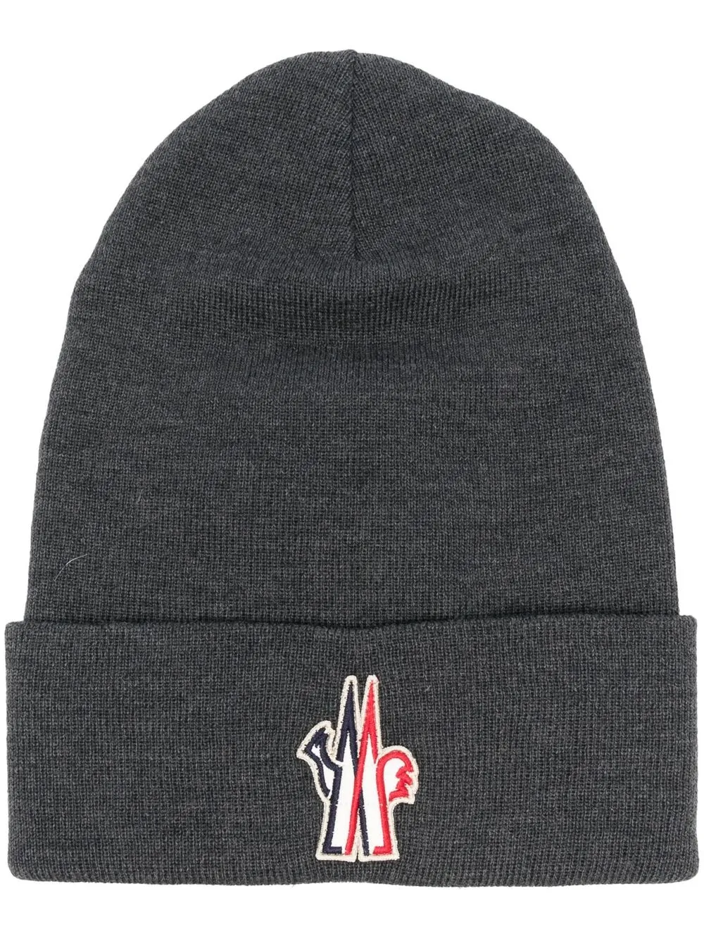 

Moncler Grenoble gorro con parche del logo - Gris