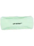 Off-White embroidered-logo headband - Green