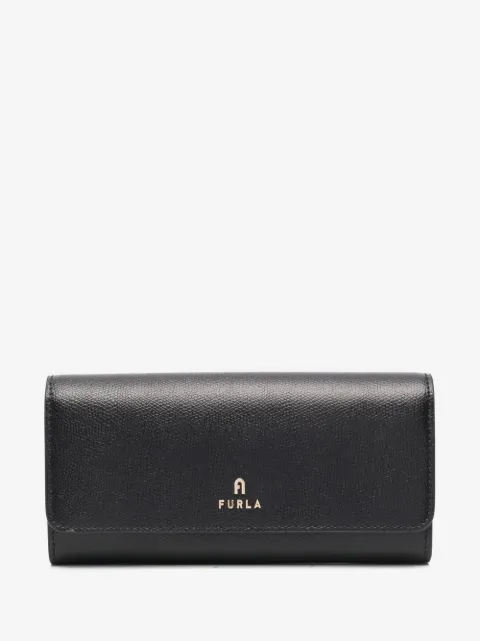 Furla Camelia Continental XL pung med logoplade og grynet læder