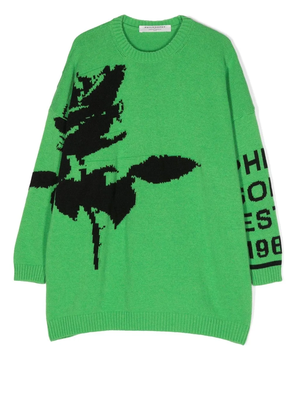 

Philosophy Di Lorenzo Serafini Kids suéter tejido en intarsia - Verde