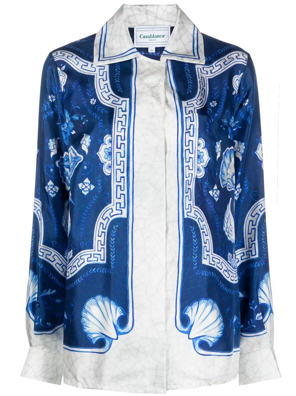 

Casablanca Plat A Dessert silk shirt - Blue