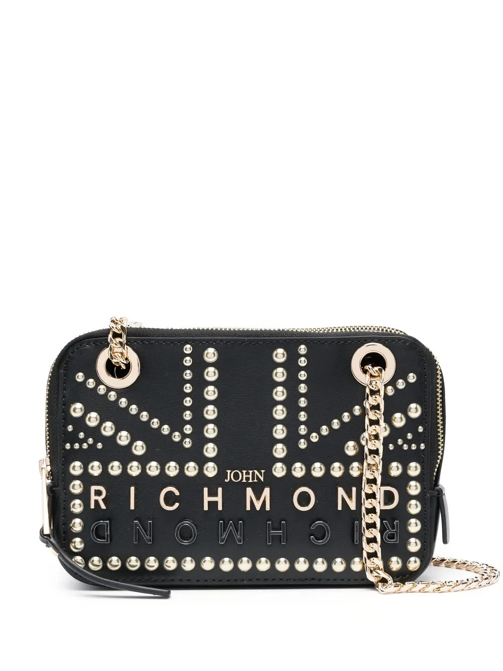 

John Richmond logo-embellished shoulder bag - Black