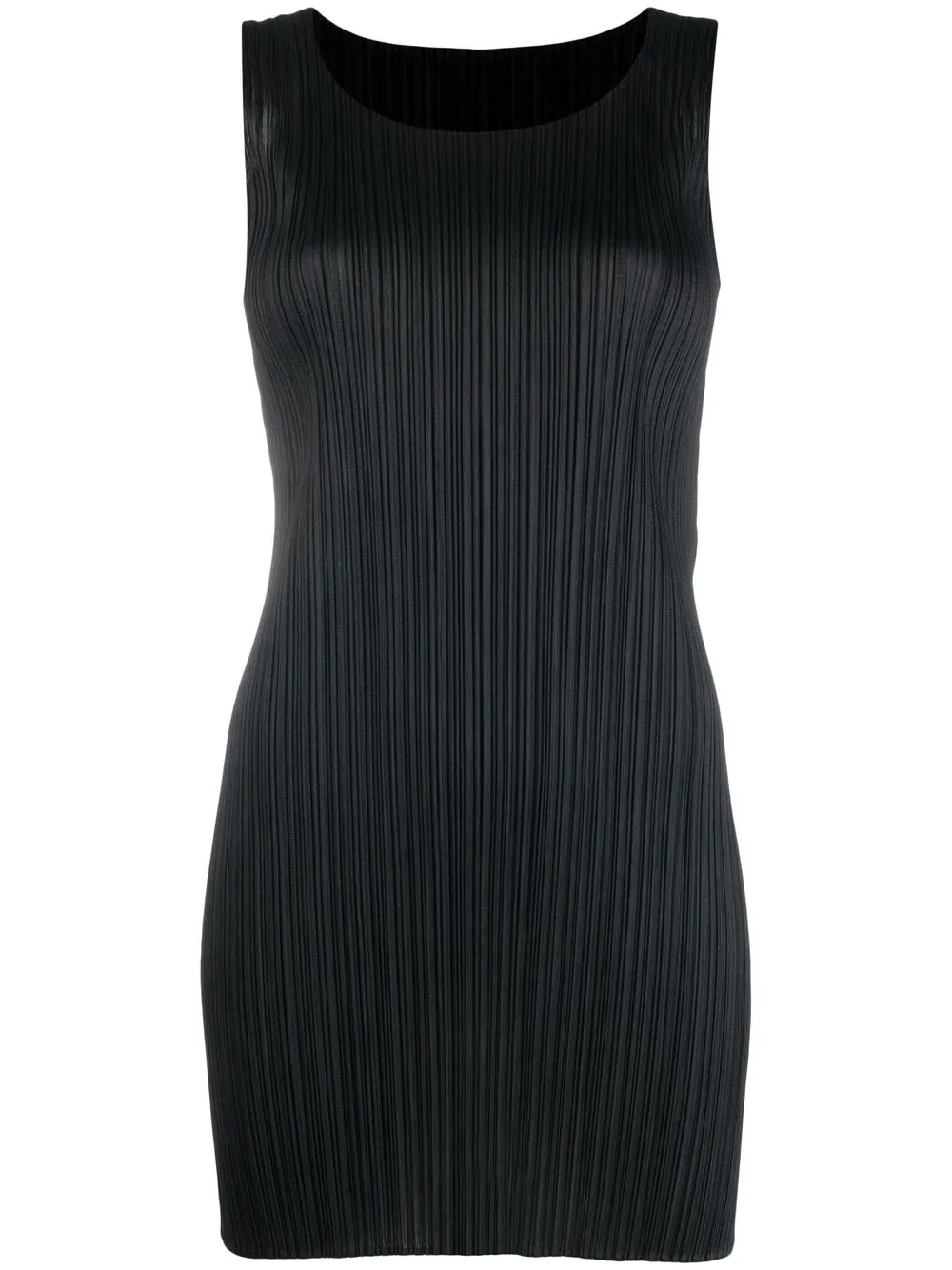 

Pleats Please Issey Miyake vestido corto plisado sin mangas - Negro