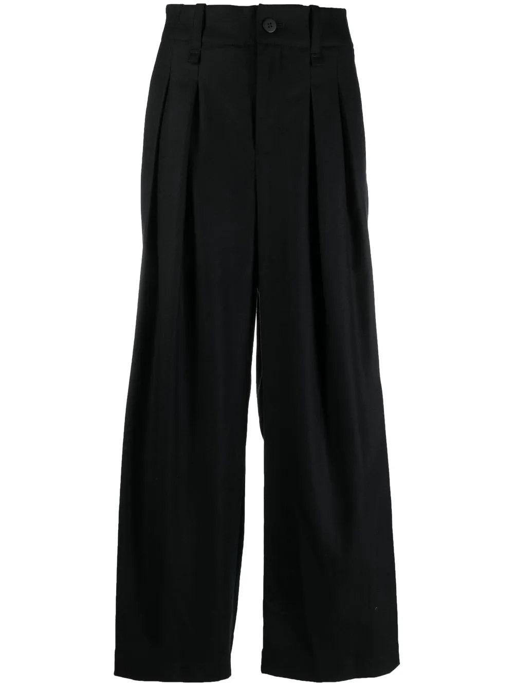 

Issey Miyake pantalones anchos con tiro alto - Negro