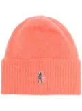 Moncler Grenoble logo-embroidered alpaca-blend beanie - Orange