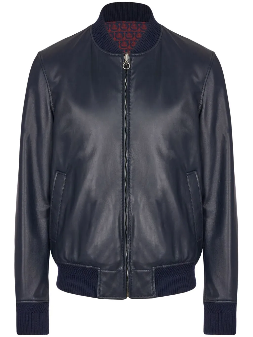 Ferragamo Gancini-print reversible bomber jacket | Black | Image 1