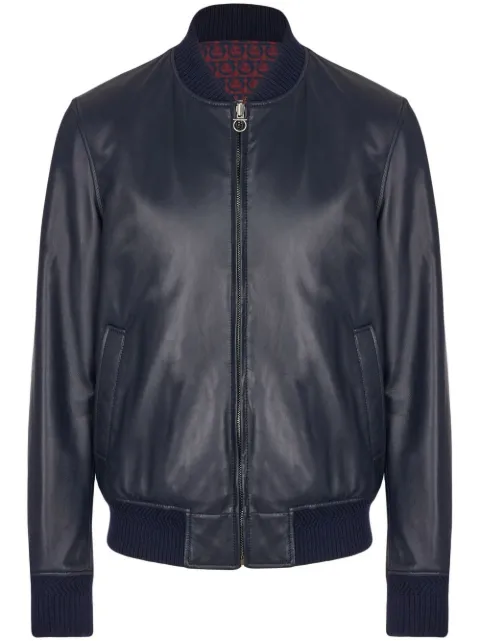 Ferragamo Gancini-print reversible bomber jacket
