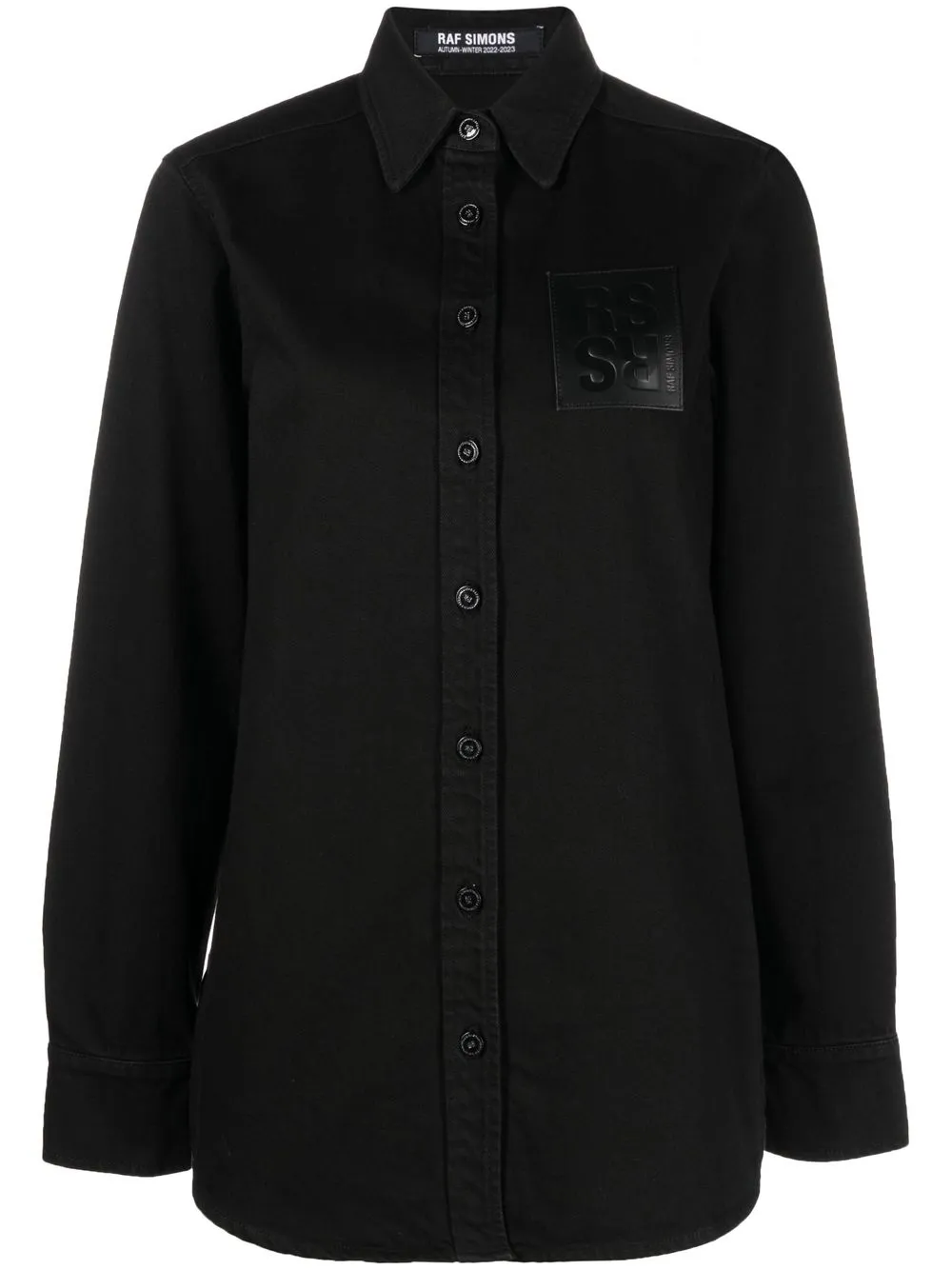 

Raf Simons camisa con parche del logo - Negro