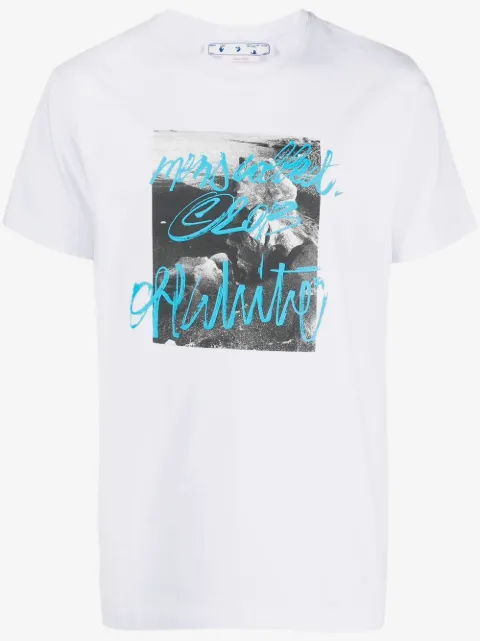 Off-White playera con estampado gráfico