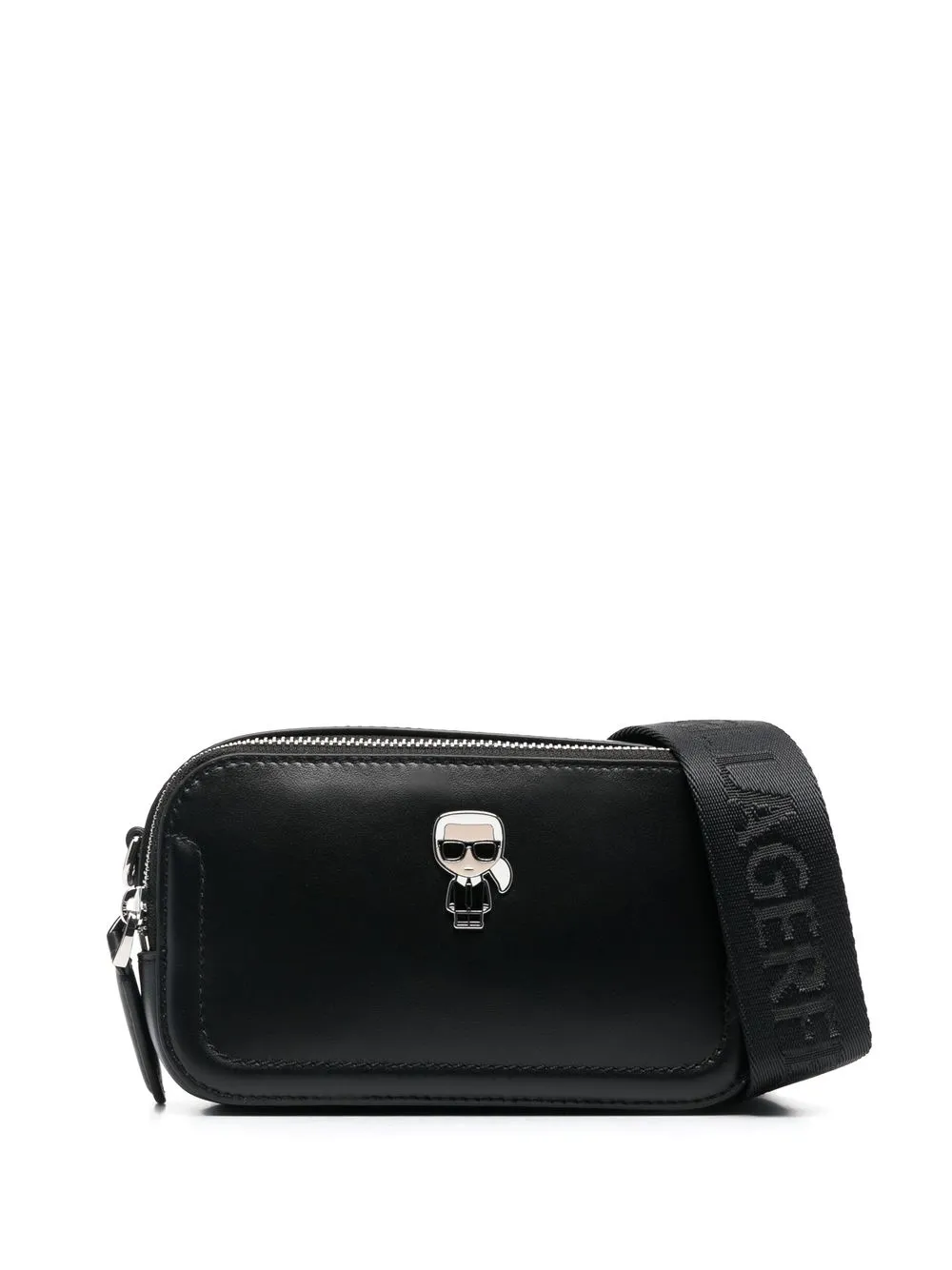 

Karl Lagerfeld bolsa de hombro con placa del logo - Negro