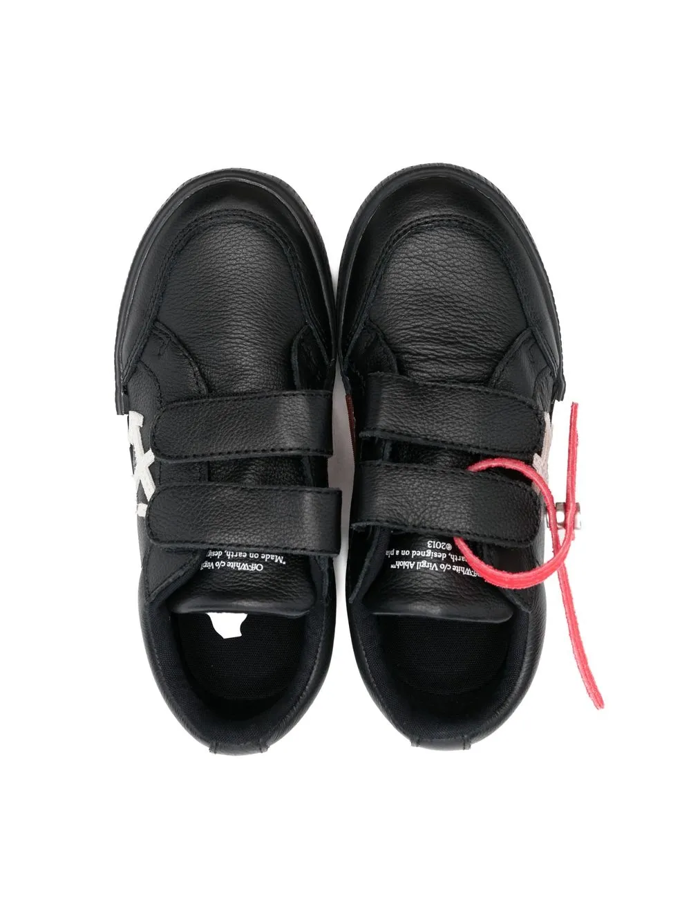  Off-white Kids Baskets Vulcanized à Attache Scratch - Noir 