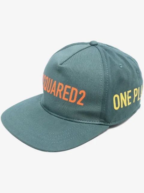 DSQUARED2 logo-print cotton cap