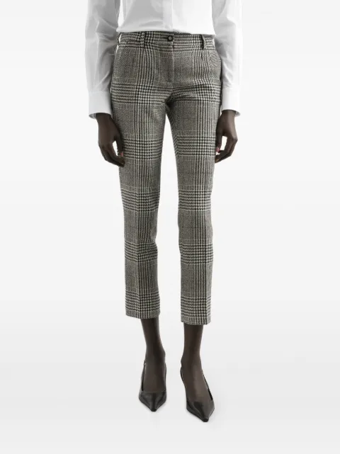 Dolce & Gabbana low-rise glen plaid trousers