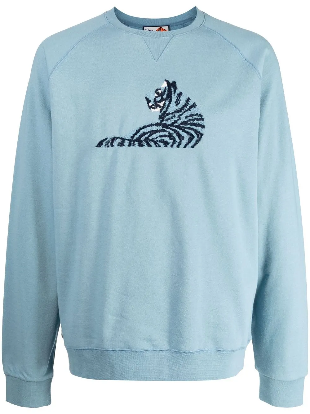 

Man On The Boon. tiger-embroidered sweatshirt - Blue