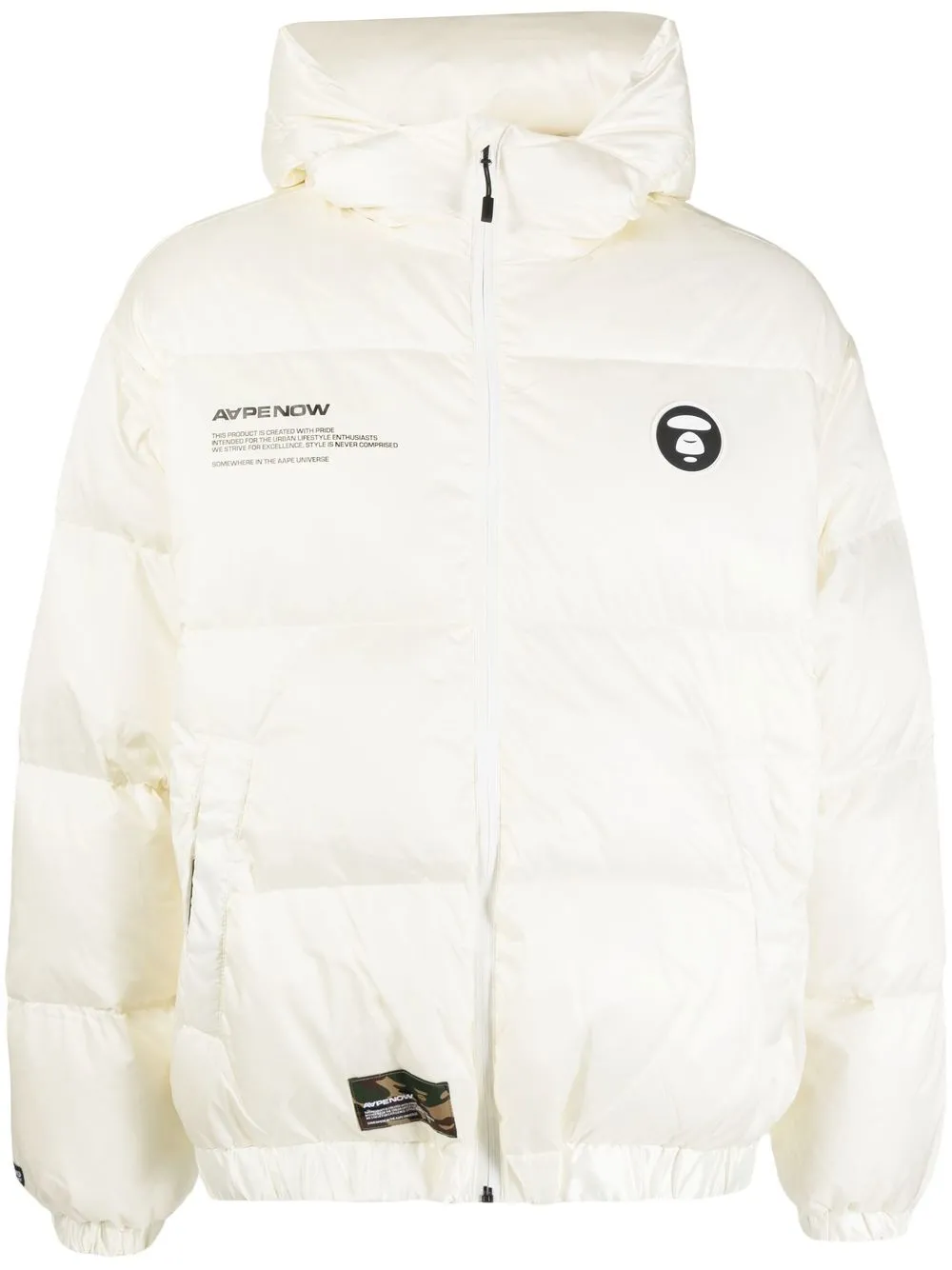 

AAPE BY *A BATHING APE® padded down jacket - Neutrals