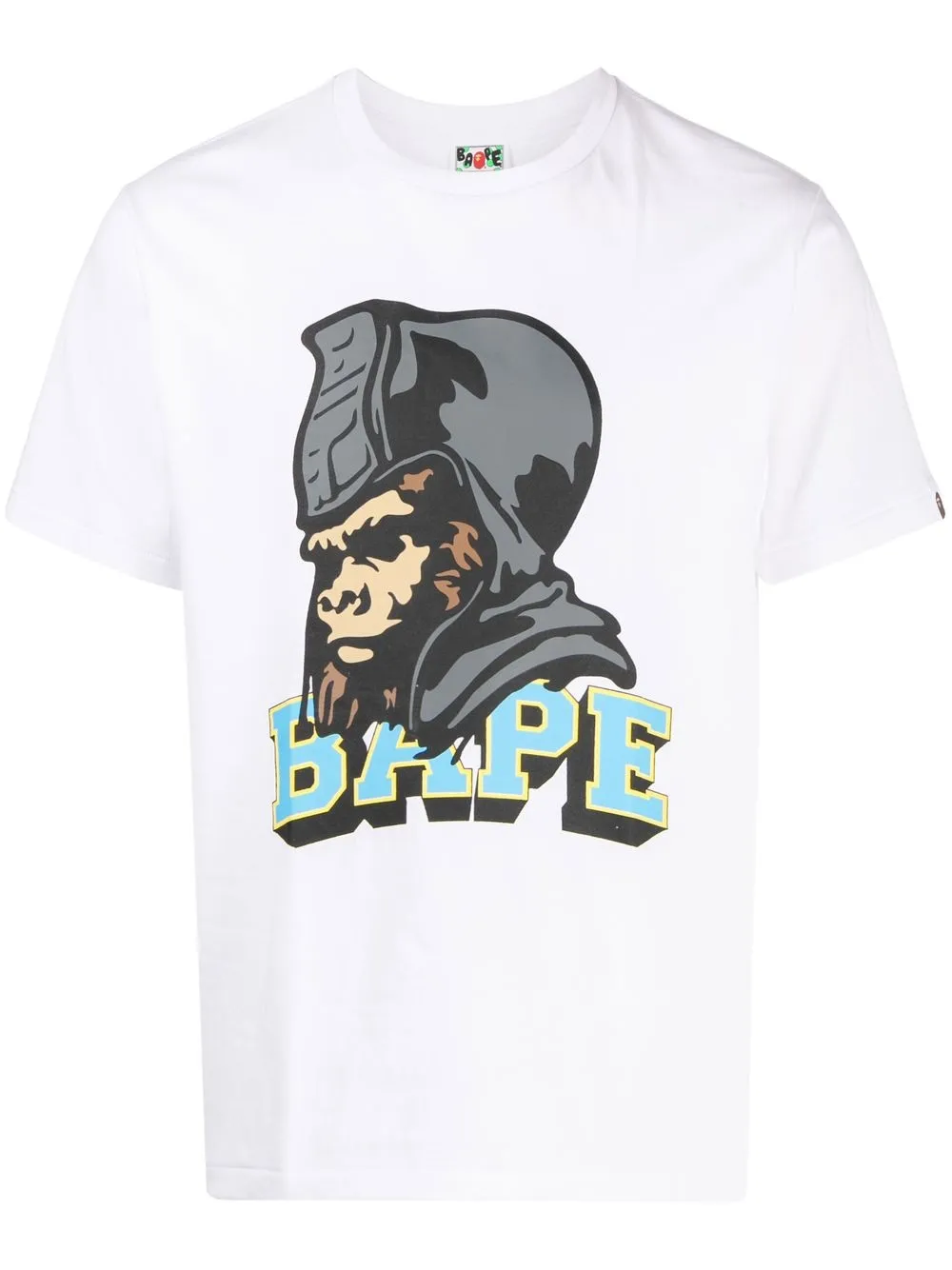 

A BATHING APE® playera con logo estampado - Blanco