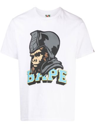 A BATHING APE® logo-print short-sleeve T-shirt - Farfetch