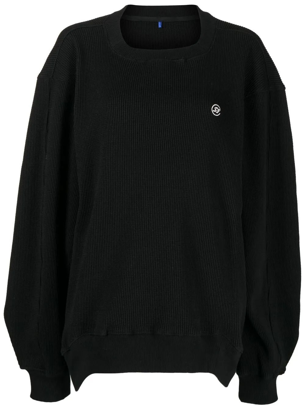 

Ader Error sudadera con cuello redondo y logo bordado - Negro