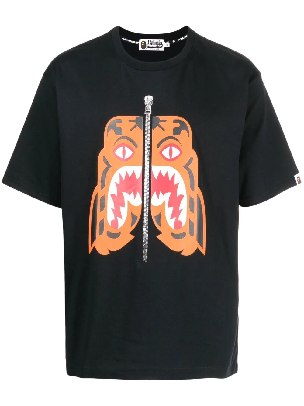 A BATHING APE® Shark ジップディテール Tシャツ - Farfetch