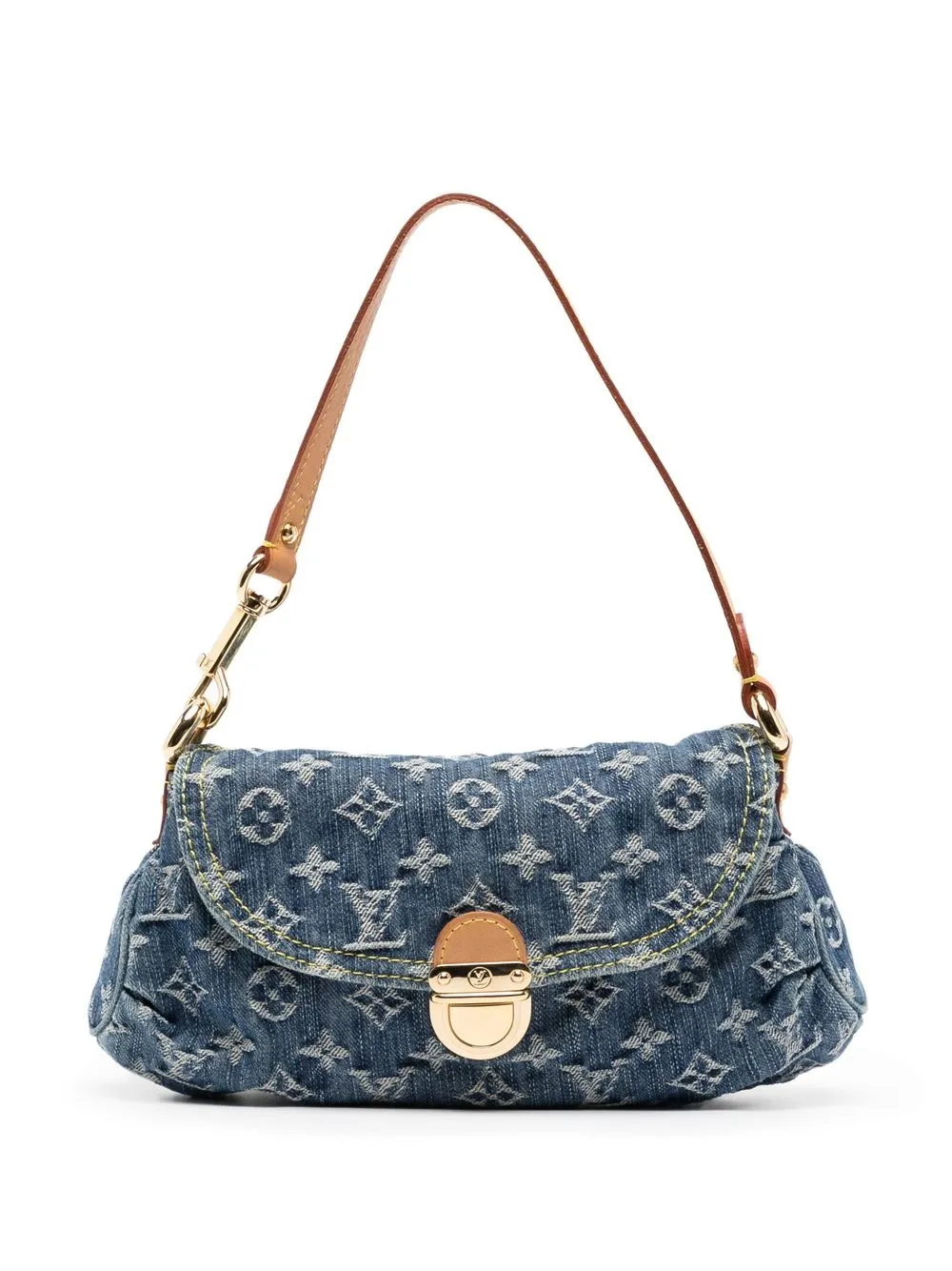 

Louis Vuitton 2005 pre-owned mini Pleaty denim bag - Blue