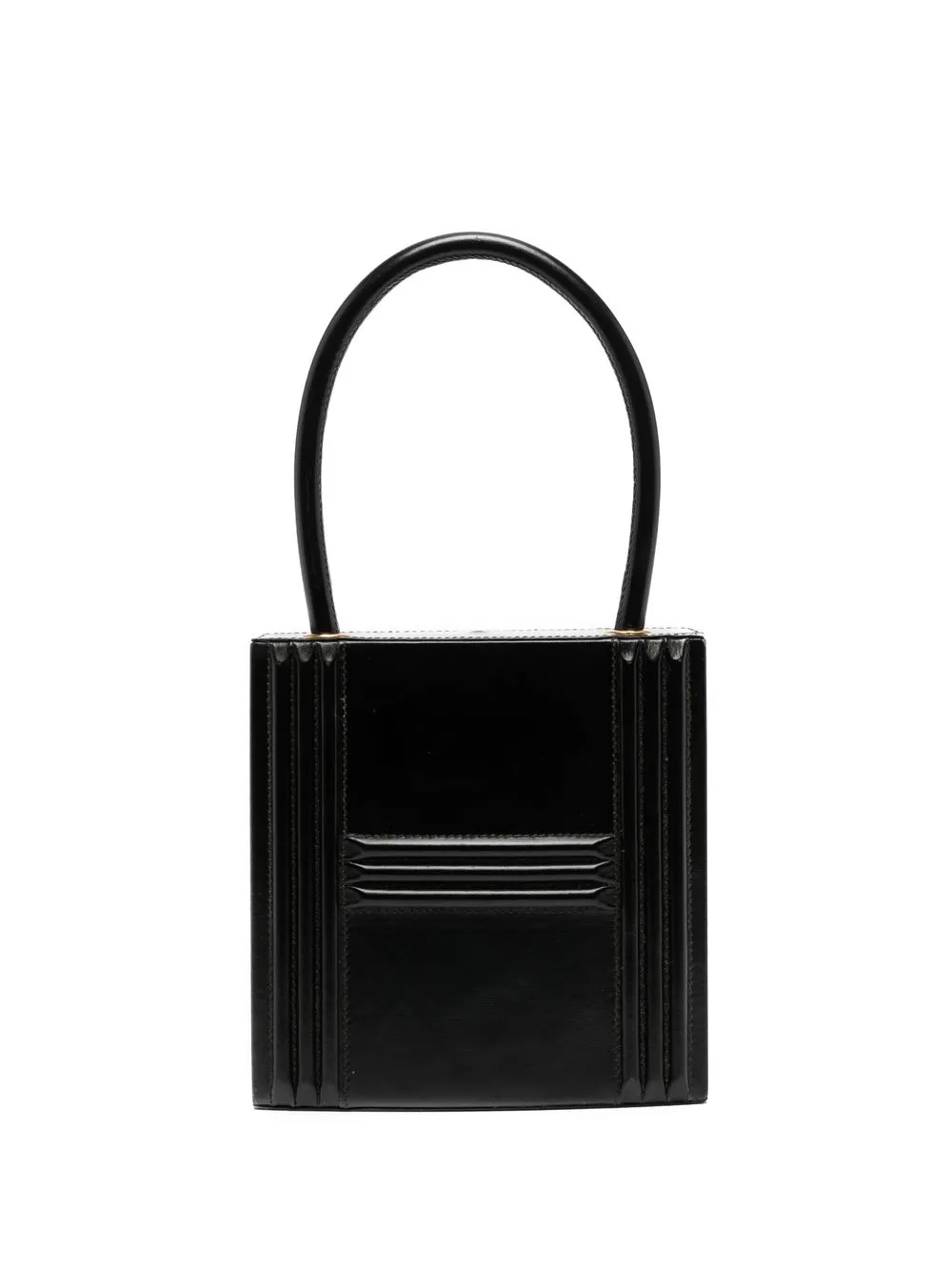 Pre-owned Hermes 1993 Cadena Kelly Mini Handbag In Black