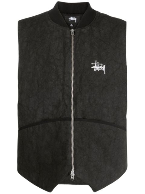 Stüssy logo-embroidered canvas gilet