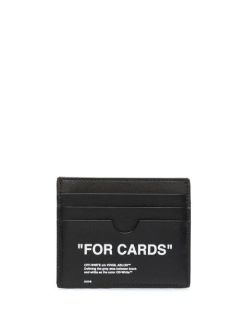 slogan-print cardholder