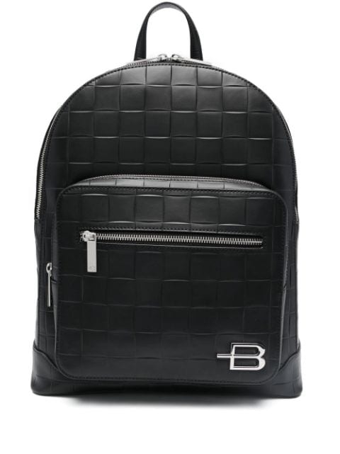 Axel embossed-check backpack