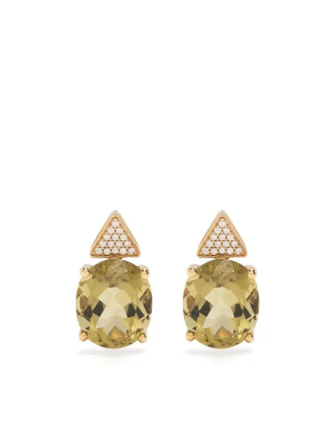 Swayta sha aretes en oro amarillo de 18kt con diamantes