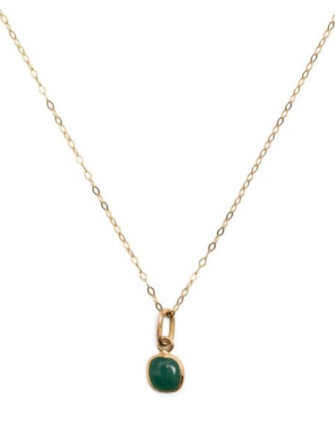 Swayta sha 18kt yellow gold emerald pendant necklace