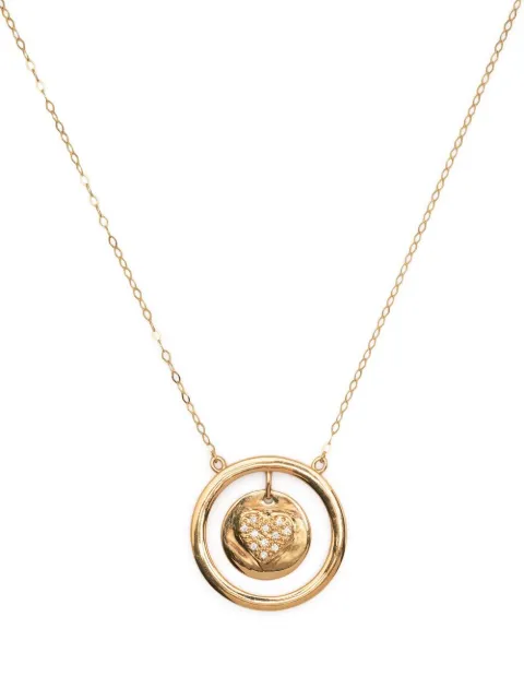 Swayta sha 18kt yellow gold heart-embellished necklace