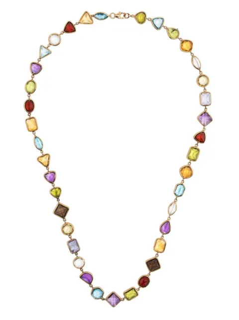 Swayta sha 18kt yellow gold gemstone necklace