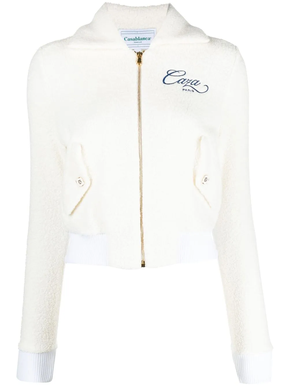 

Casablanca Caza shearling zipped jaclet - White