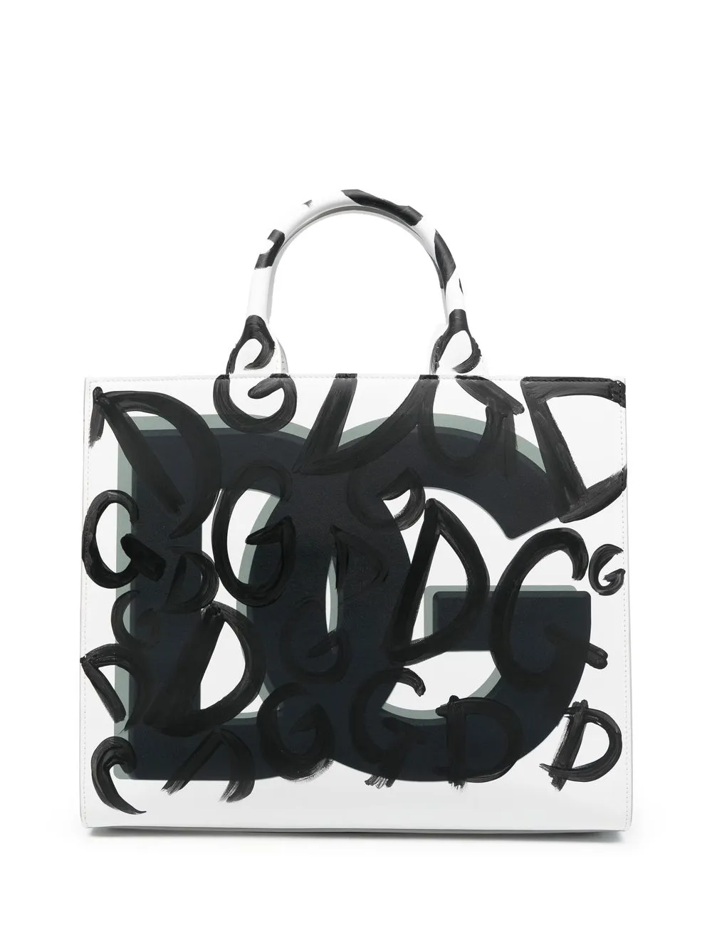 

Dolce & Gabbana graffiti-print tote bag - White