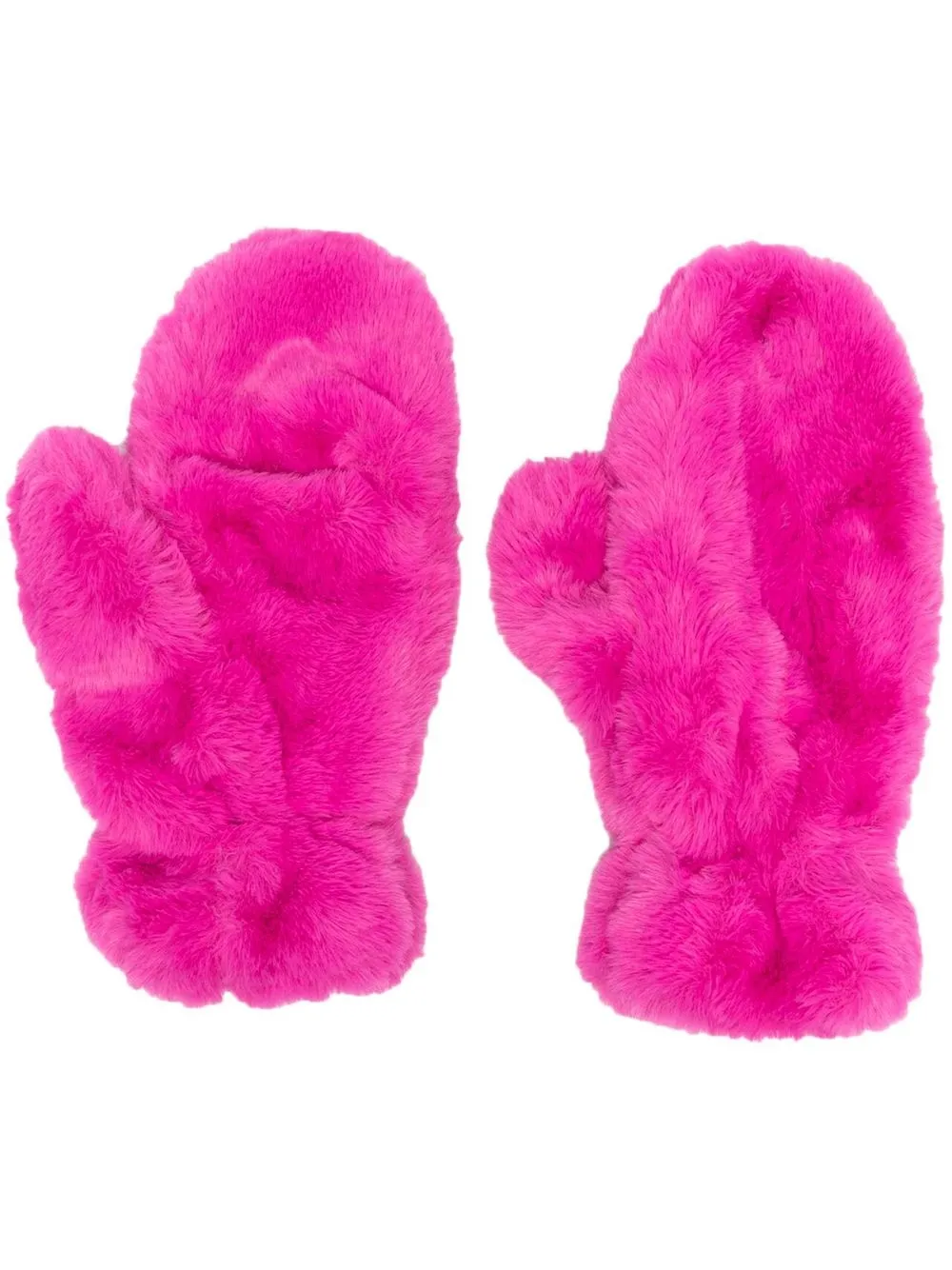 

Apparis faux-fur mittens - Pink