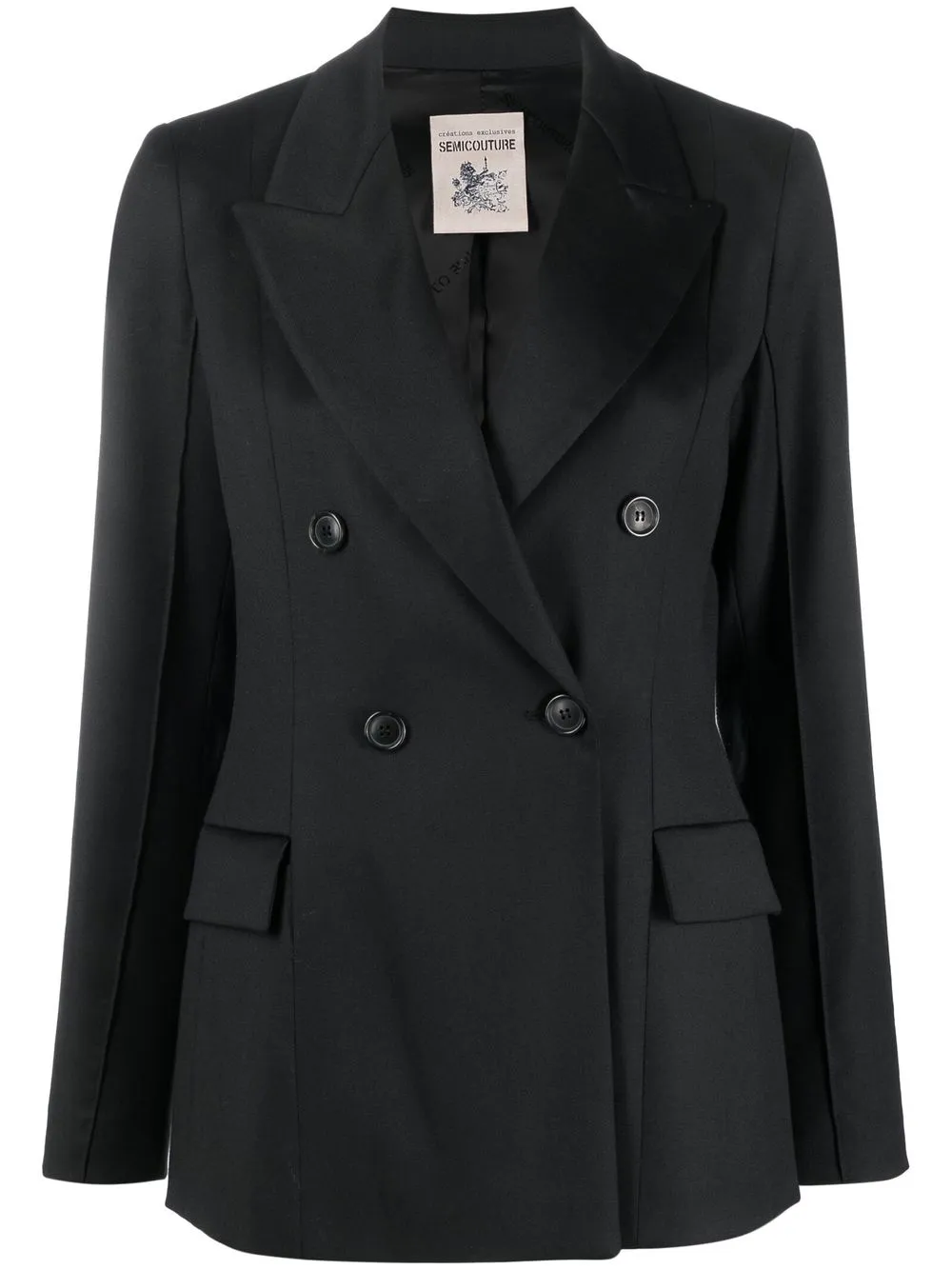 

Semicouture blazer de vestir con doble botonadura - Negro