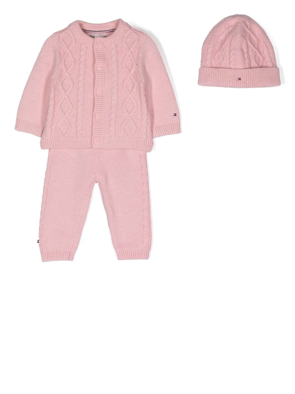 

Tommy Hilfiger Junior cable-knitwear trouser set - Pink