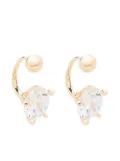 Panconesi crystal half-hoop earring - Gold