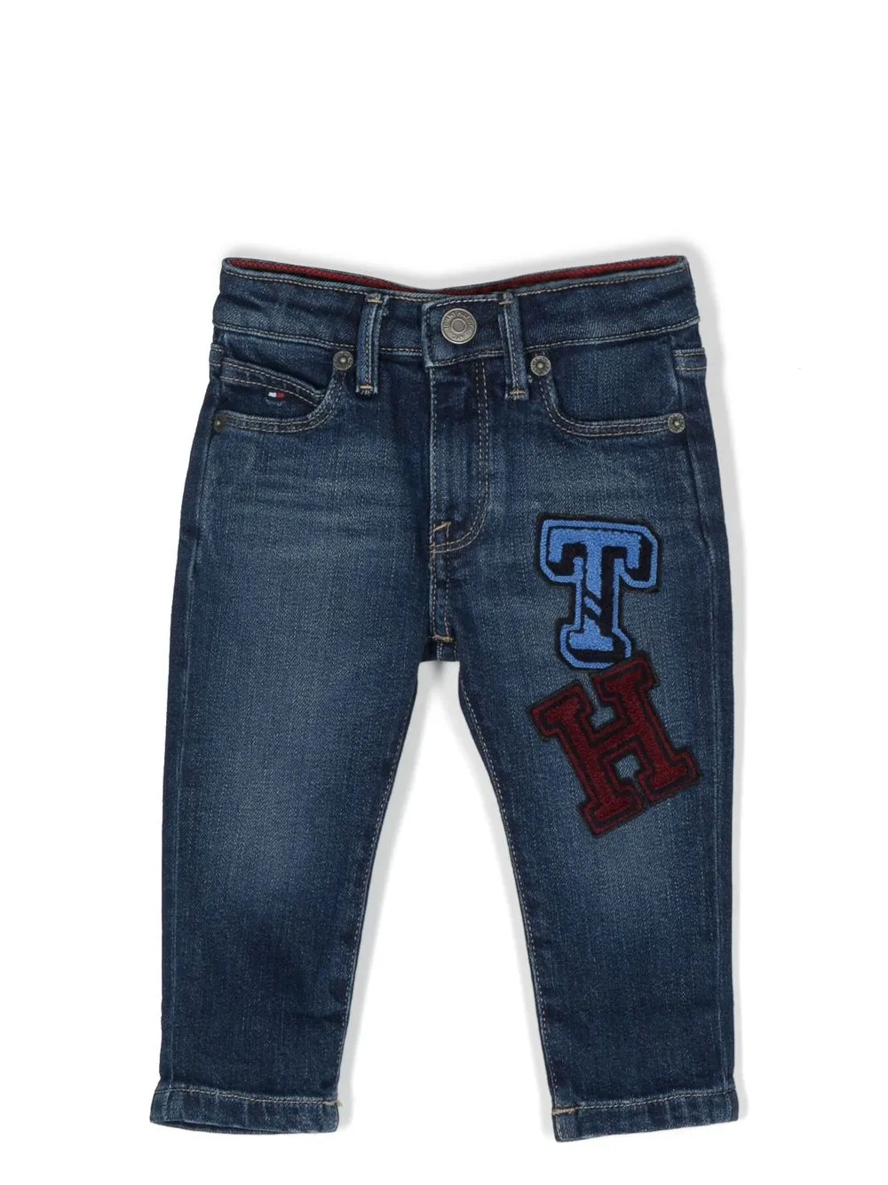 

Tommy Hilfiger Junior shearling monogram jeans - Blue