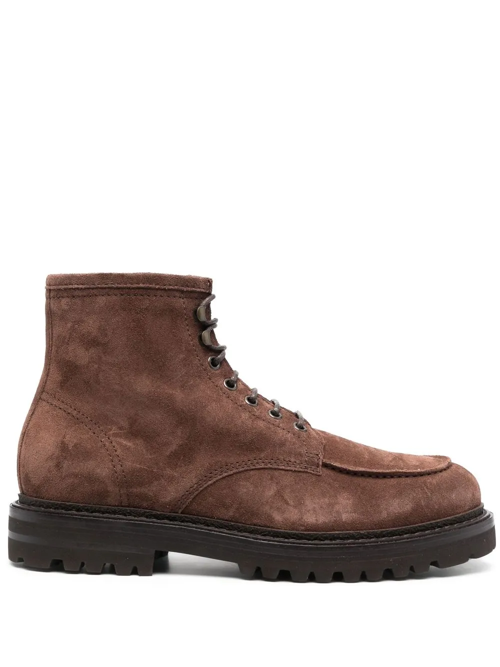 

Brunello Cucinelli lace-up suede ankle boots - Brown