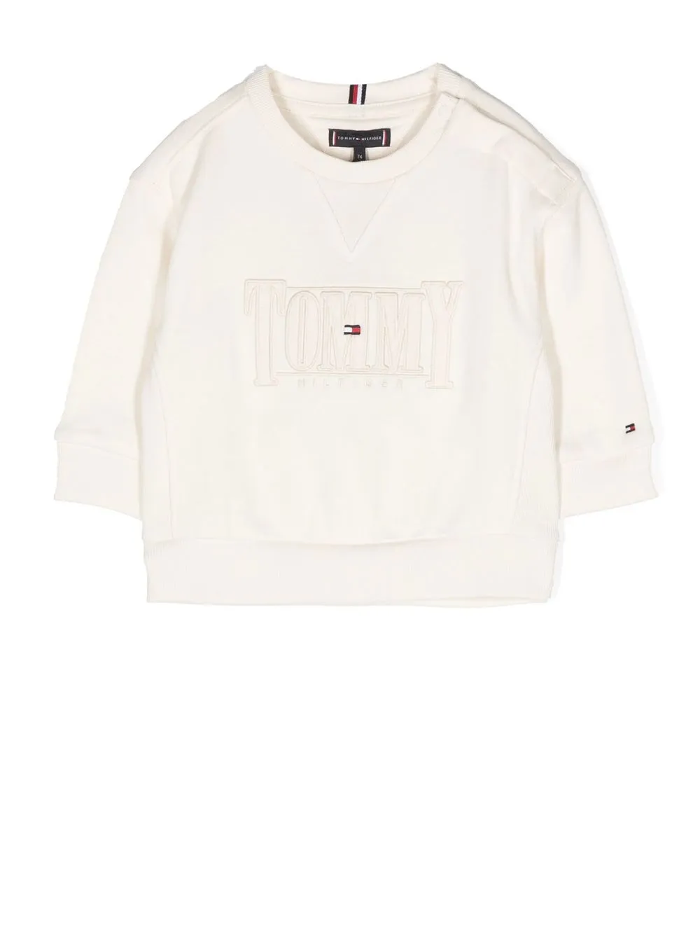 

Tommy Hilfiger Junior sudadera con logo bordado - Neutro