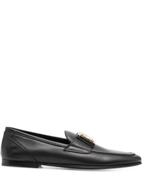 Dolce & Gabbana logo-tag leather loafers