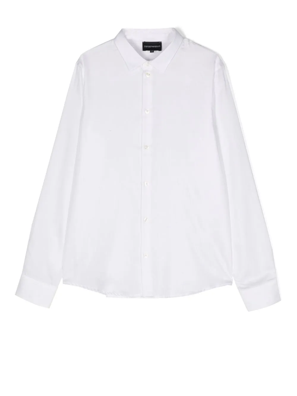 

Emporio Armani Kids camisa manga larga con botones - Blanco