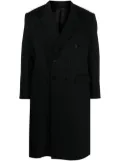Ernest W. Baker double-breasted virgin-wool coat - Black