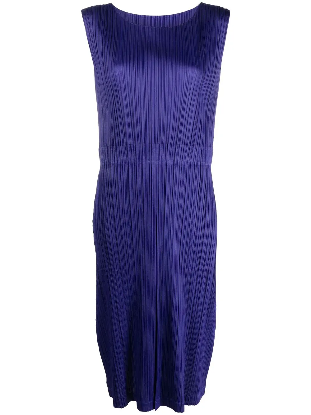 

Pleats Please Issey Miyake vestido recto midi plisado - Morado