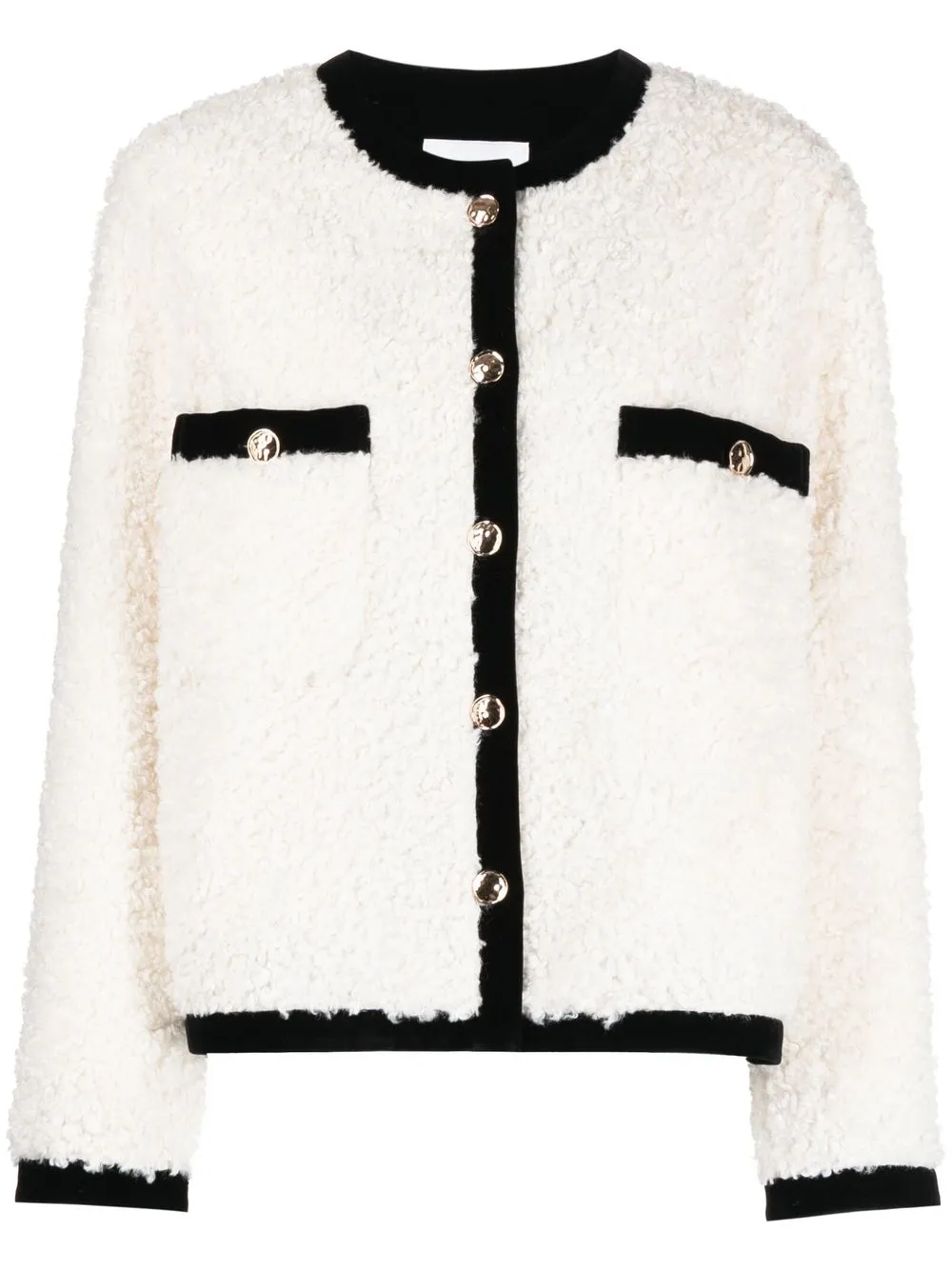 

b+ab textured-knit crew-neck cardigan - White